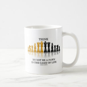 Denken Sie dass (Schach) seien Sie nicht ein Pfand Kaffeetasse