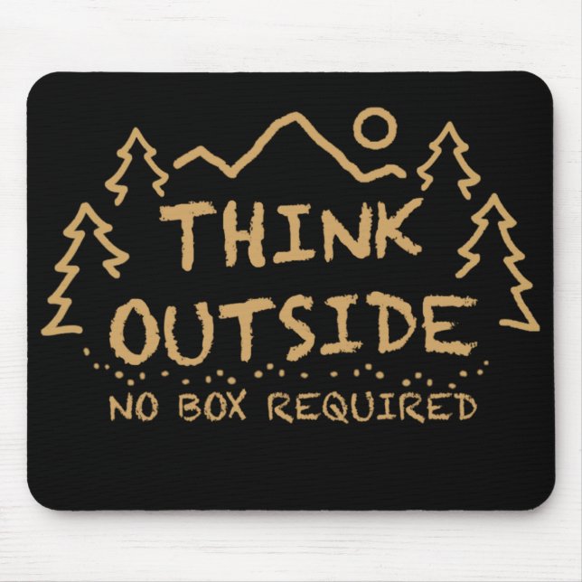 Denken Sie draußen, kein erforderter Kasten Mousepad (Vorne)