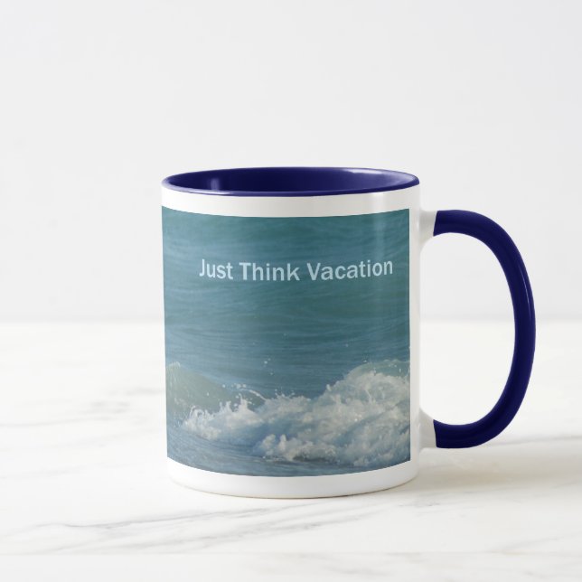 Denken Sie einfach Ferien Tasse (Rechts)