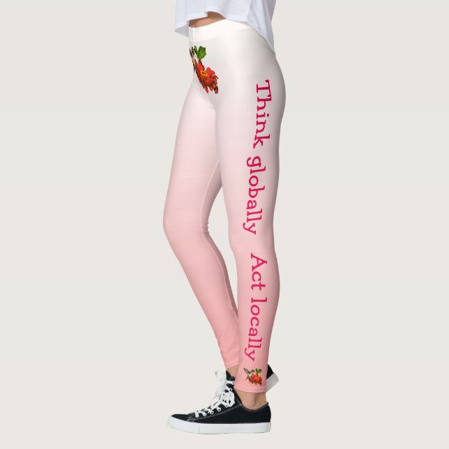 Denken Sie global handeln lokal Red Hummingbird Leggings (Links)