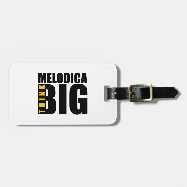DENKEN SIE GROSSE MELODICA MUSIK-DESIGNS GEPÄCKANHÄNGER (Vorderseite horizontal)