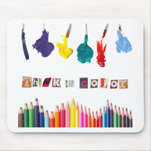 denken Sie in der Farbe Mousepad