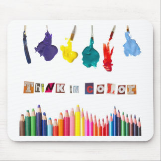 denken Sie in der Farbe Mousepad