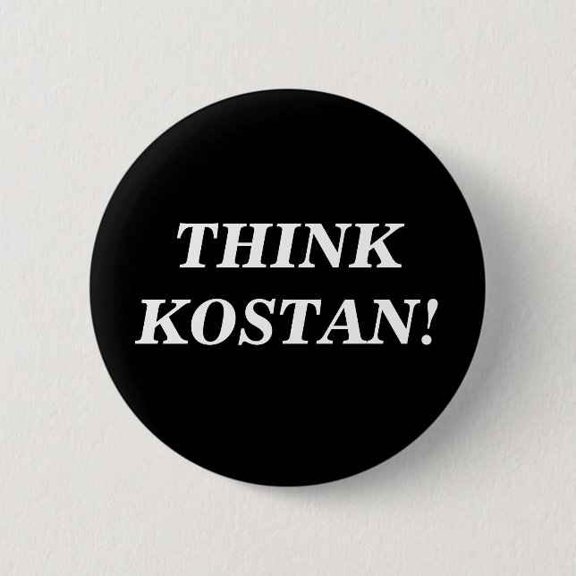 DENKEN SIE KOSTAN! Knopf Button (Vorderseite)