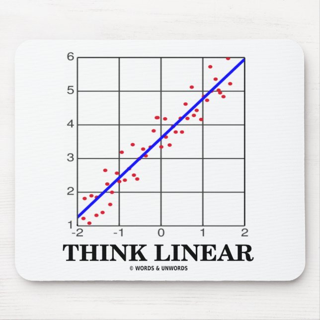 Denken Sie lineares (Linear-Regression Mousepad (Vorne)