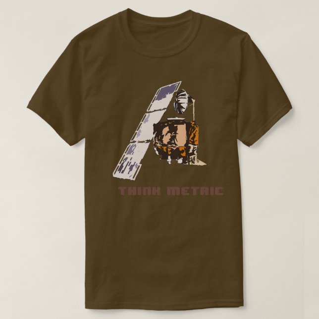Denken Sie metrische Mars Klimabilder T-Shirt (Design vorne)