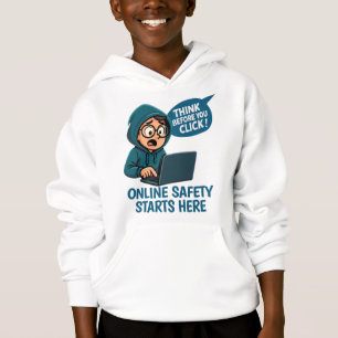 Denken Sie nach, bevor Sie klicken - Online-Sicher Hoodie