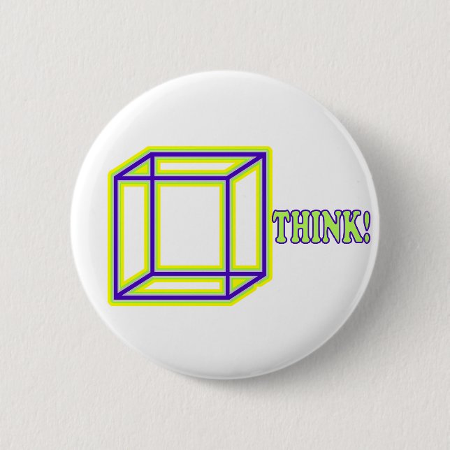Denken Sie nach draußen! Button (Vorderseite)
