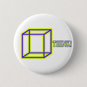 Denken Sie nach draußen! Button