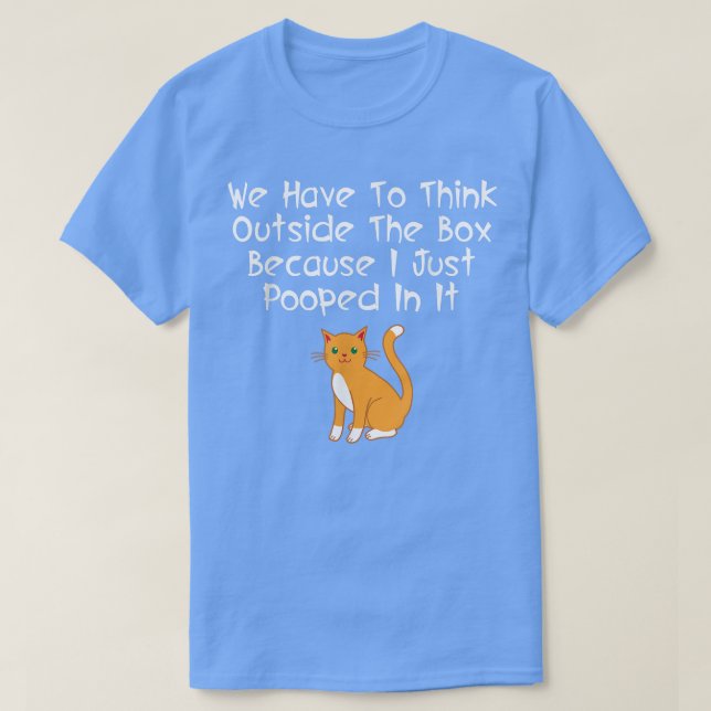 Denken Sie nach draußen, weil ich in der Katze Gek T-Shirt (Design vorne)
