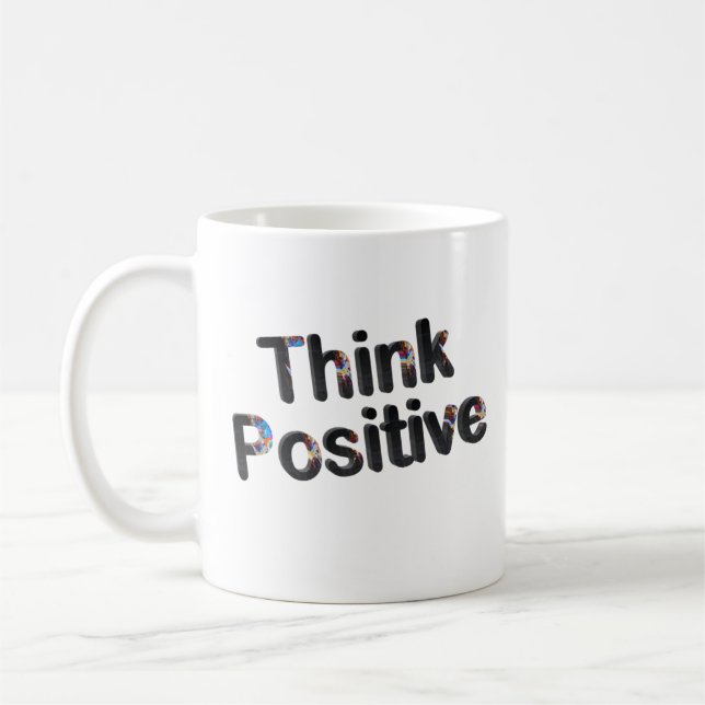 Denken Sie Positiv Kaffeetasse (Links)