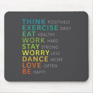 Denken Sie positive Bestätigungs-Inspirations-Moti Mousepad