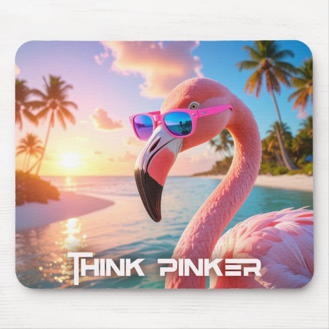 DENKEN SIE ROSA - Flamingo PINK Mousepad (Vorne)