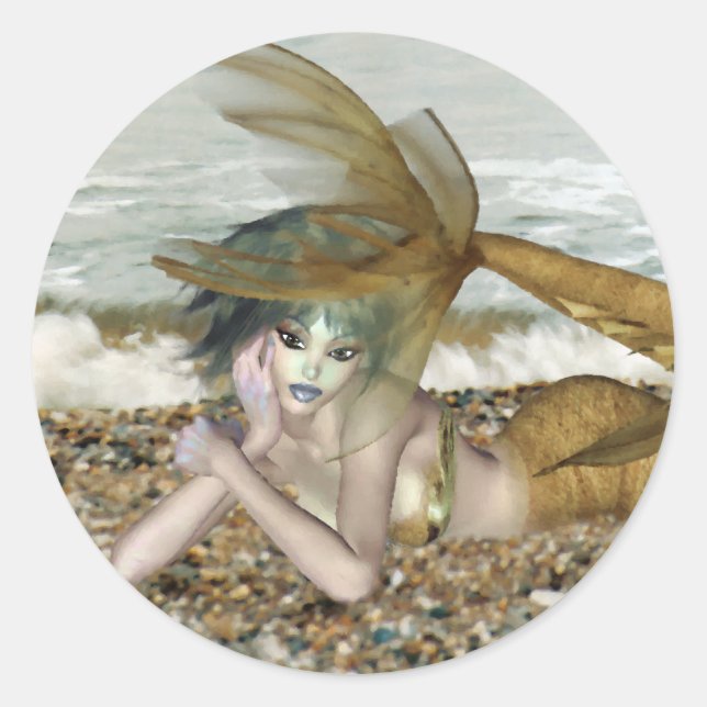 Denken Sie Runder Aufkleber (Vorderseite)