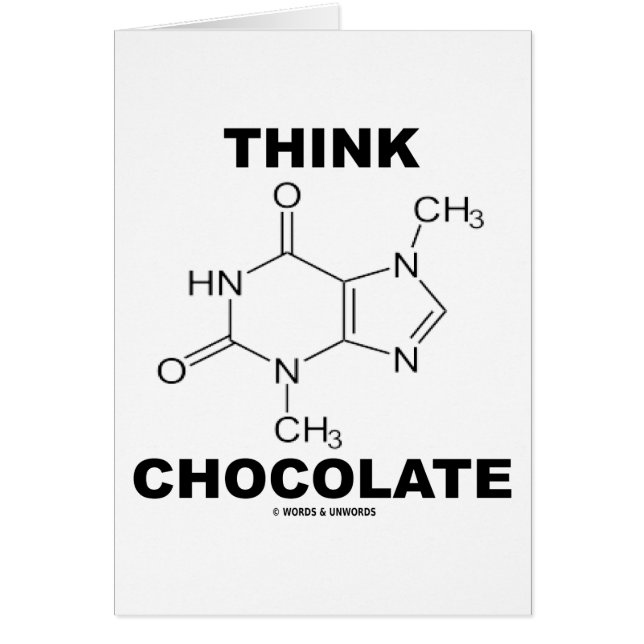 Denken Sie Schokolade (Theobromin-Molekül-Chemie) (Vorne)
