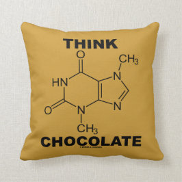 Denken Sie Schokolade (Theobromin-Molekül-Chemie) Kissen