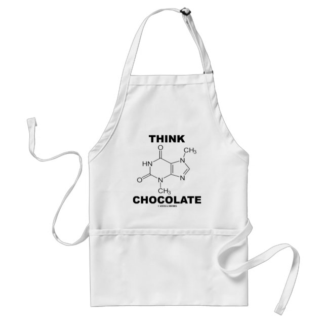 Denken Sie Schokolade (Theobromin-Molekül-Chemie) Schürze (Vorne)