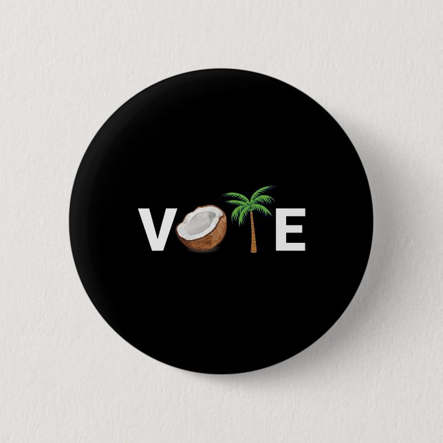 Denken Sie, Sie sind einfach aus einem Kokospalmen Button (Vorderseite)
