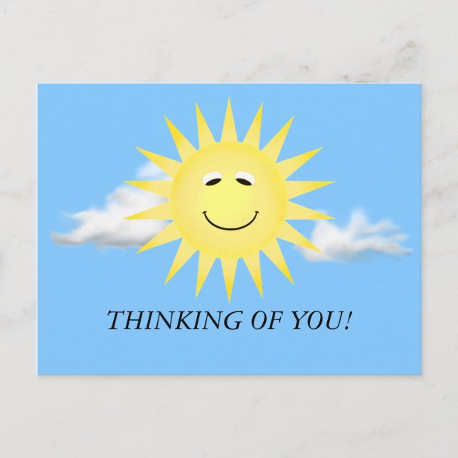 DENKEN SIE SUNSHINE POSTCARD POSTKARTE (Vorderseite)