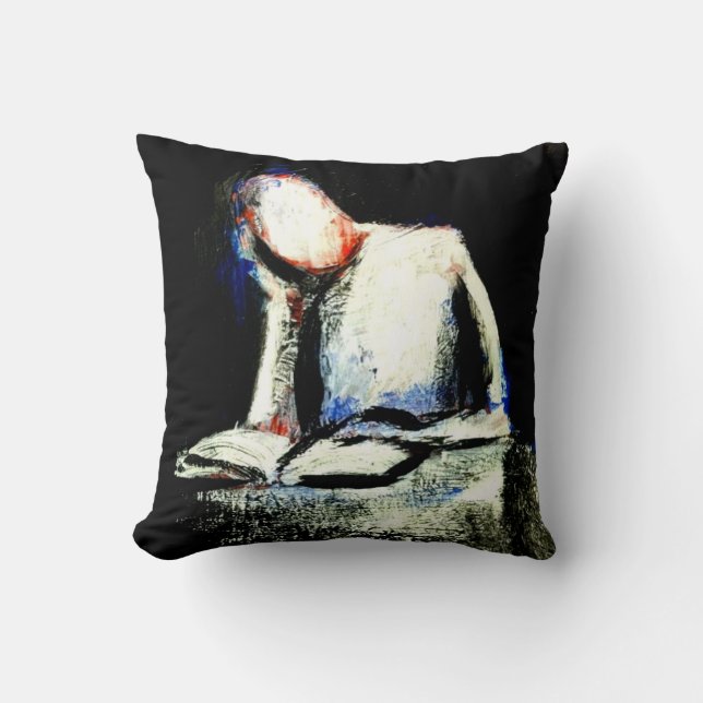 "DENKEN Sie" Throw-Kissen mit Kunst durch Jack Kissen (Vorderseite)