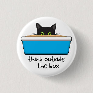 Denken Sie über die Schachtel hinaus. Die Wurfbox, Button