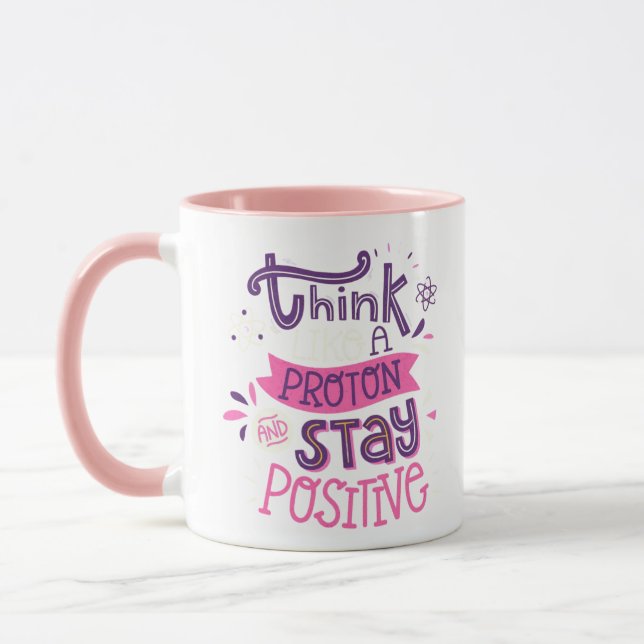 Denken Sie wie ein Protein und bleibe positive Kaf Tasse (Links)