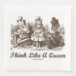 Denken Sie wie eine Königin Alice White Queen Red Serviette