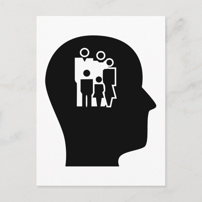 Denken über Beratung Postkarte (Vorderseite)