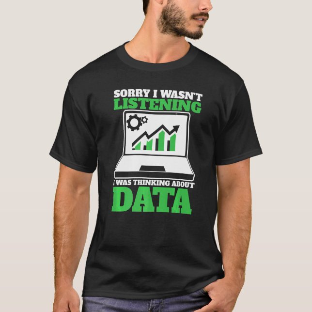 Denken über Datenanalyst Data Science T-Shirt (Vorderseite)
