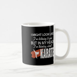 Denken über Karate Funny Martial Arts Black Bel Kaffeetasse
