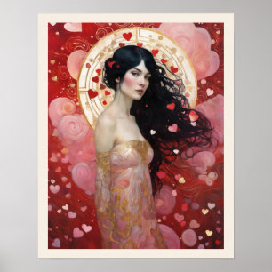 Denken über Liebe Valentinstag Kunst Poster