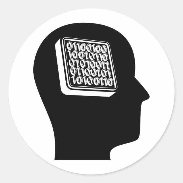 Denken über Software Engineering Runder Aufkleber (Vorderseite)