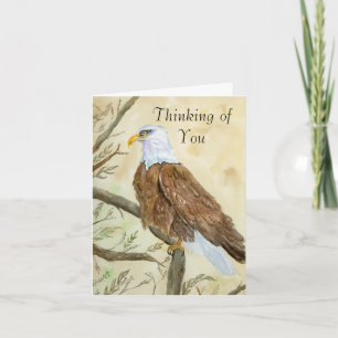 Denkend an Dich Weißkopfseeadler Aquarell Karte