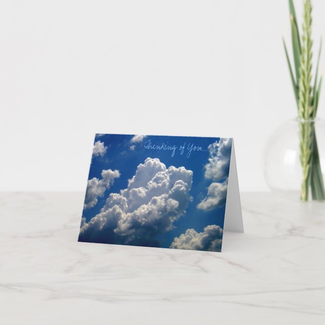 "Denkend an Sie" Foto notecard Karte (Vorderseite)
