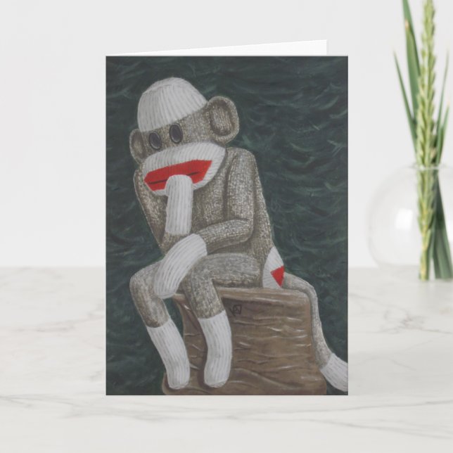 Denkende Affenkarten Karte (Vorderseite)