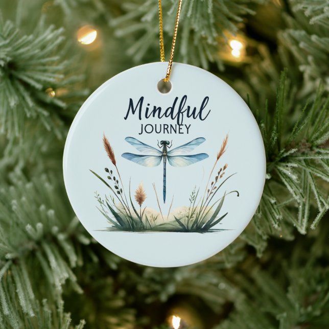 Denkende Reise - Dragonfly Natur Keramik Ornament (Baum)