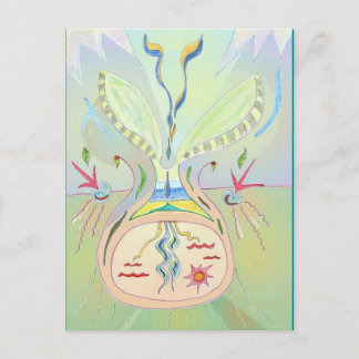 Denkende Seed Natural Art Postcard Postkarte