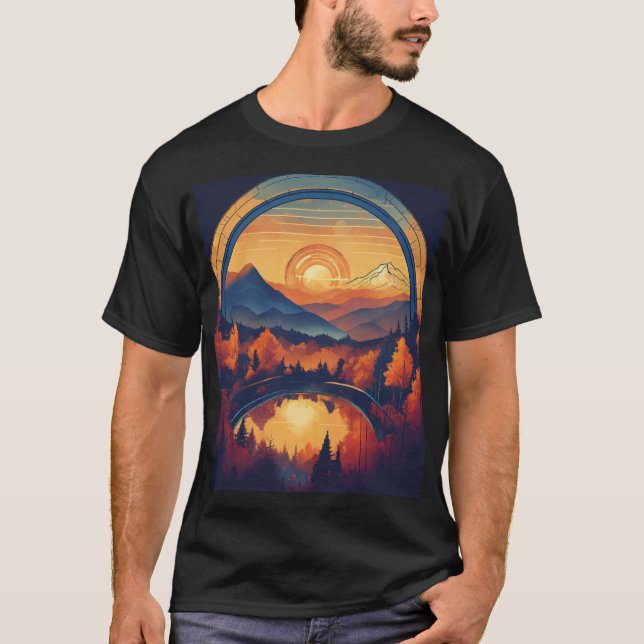 Denkende T - Shirt - Eine Fusion von Natur und KI (Vorderseite)