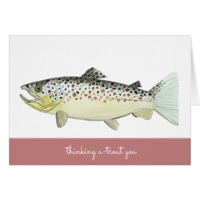 "DENKENDES A-TROUT, das SIE" kardieren (Vorderseite (Horizontal))
