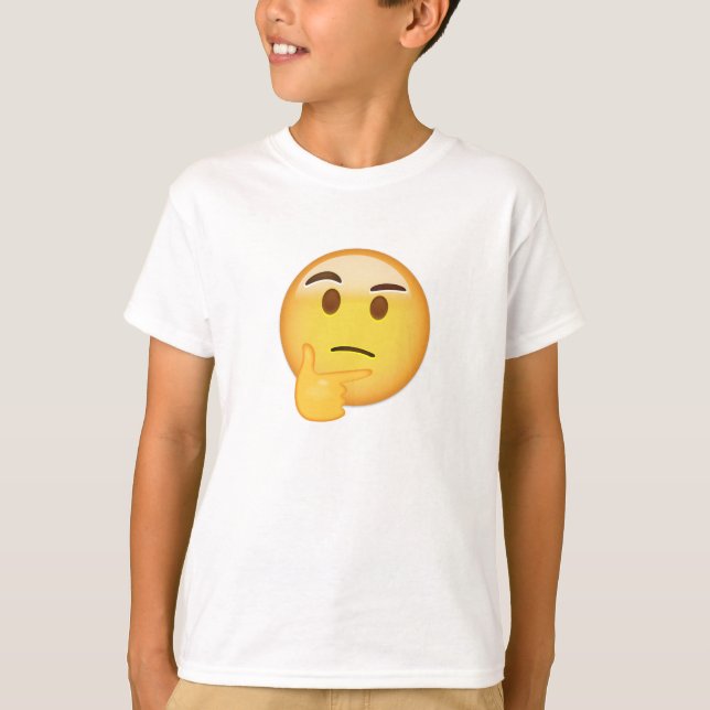 Denkendes Gesicht Emoji T-Shirt (Vorderseite)