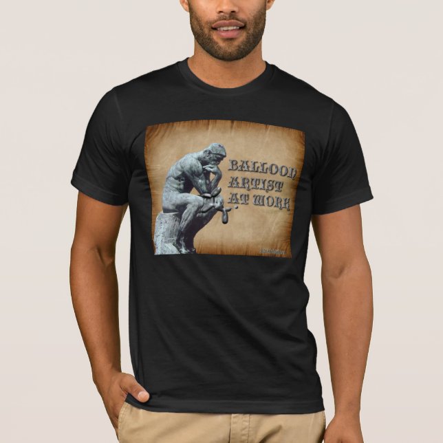 Denker mit Ballon-Hund - Ballon-Künstler bei der T-Shirt (Vorderseite)