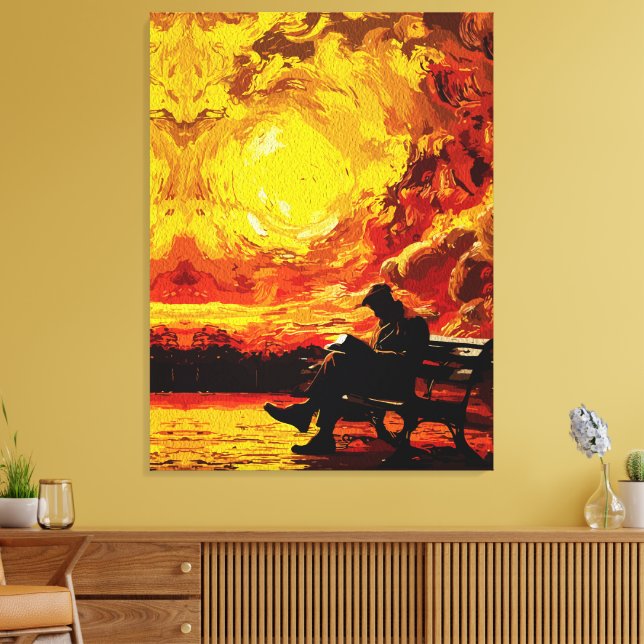 Denklos - Reflektion der Sonnenuntergänge Leinwanddruck (Insitu (Wohnzimmer))