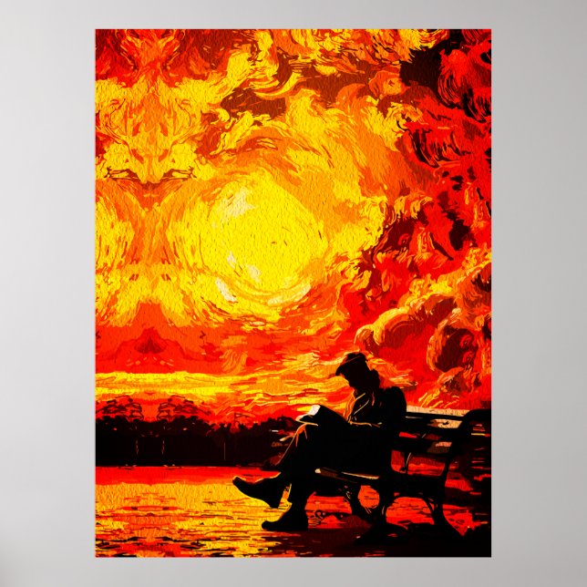 Denklos - Reflektion der Sonnenuntergänge Poster (Vorne)