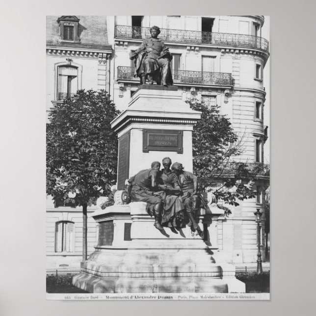 Denkmal für Alexandre Dumas Pere, 1883 Poster (Vorne)