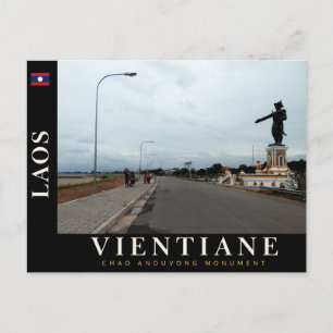 Denkmal für Chao Anouvong in Vientiane am Mekong Postkarte