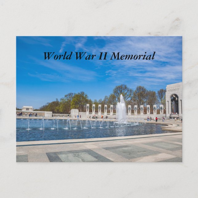 Denkmal für den Zweiten Weltkrieg Postkarte (Vorderseite)