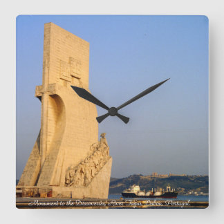 Denkmal für die Entdeckungen, Lissabon, Portugal Quadratische Wanduhr