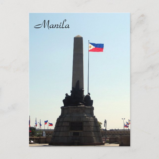 Denkmal für die Rizalflagge Postkarte (Vorderseite)