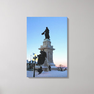 Denkmal für Samuel De Champlain, Quebec, Kanada Leinwanddruck