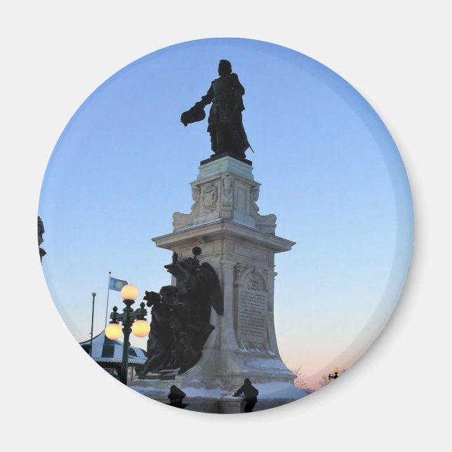 Denkmal für Samuel De Champlain, Quebec, Kanada Magnet (Vorne)